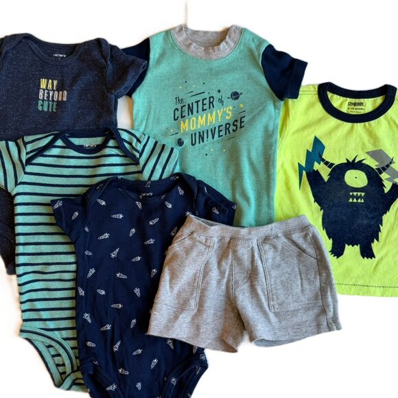 🚀 Baby Boy, Space Theme, 6 item Bundle - Picture 1 of 16